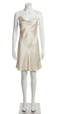 NEW GIGI MODA madonna satin mini dress in cream